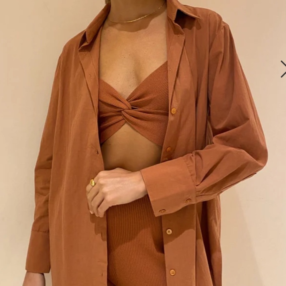 SOVERE Order Combo Shirt XS Oversized Ember Button Down Long Sleeve Top - Picture 2 of 6